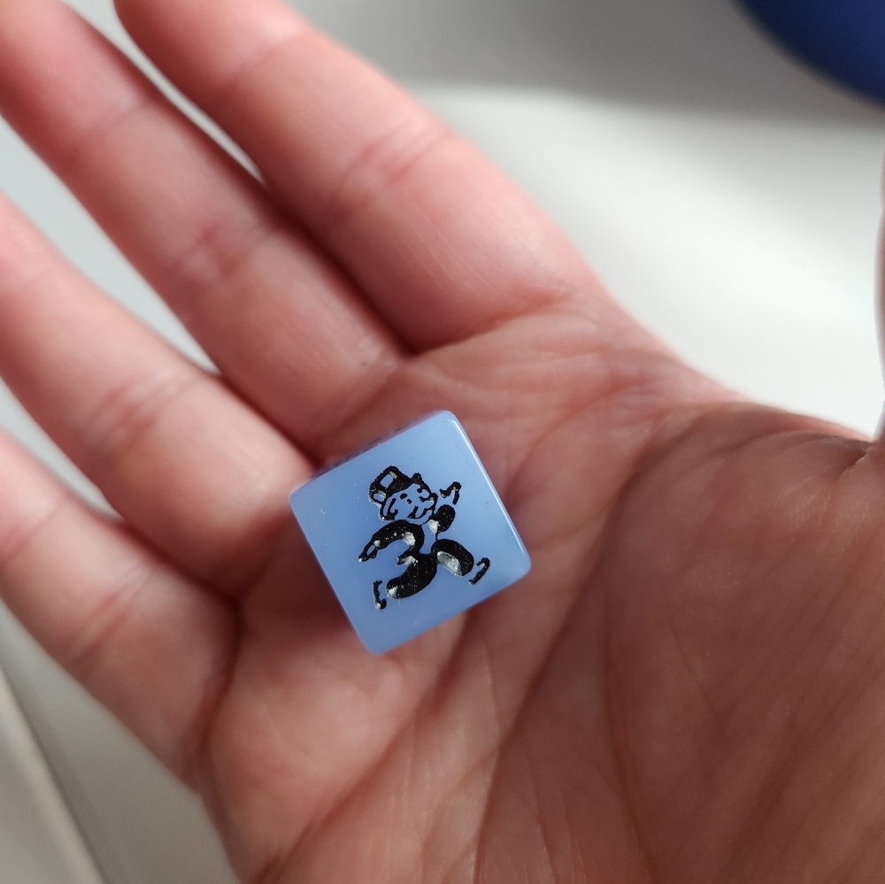 Monopoly Board Game Replacement SPEED DIE Blue/ Black